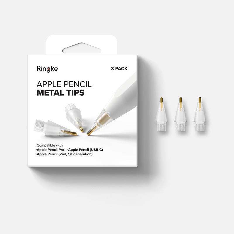 [Combo 3] Đầu bút thay thế Ringke Metal / HB / 2B Tip dành cho Apple Pencil - Hàng Chính Hãng