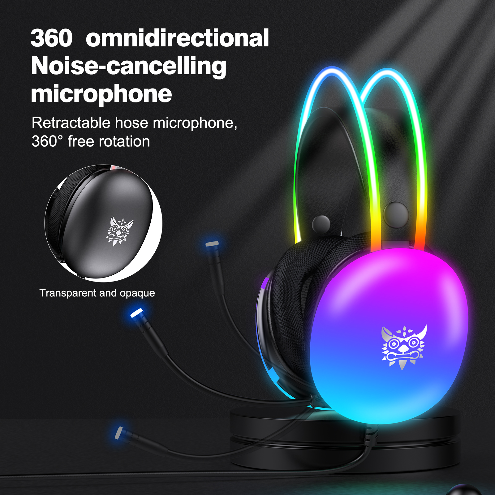 Combo Onikuma Gaming 5 (Tai Nghe X25 Black + Giá Đỡ ST-2 Black) - Hàng Chính Hãng