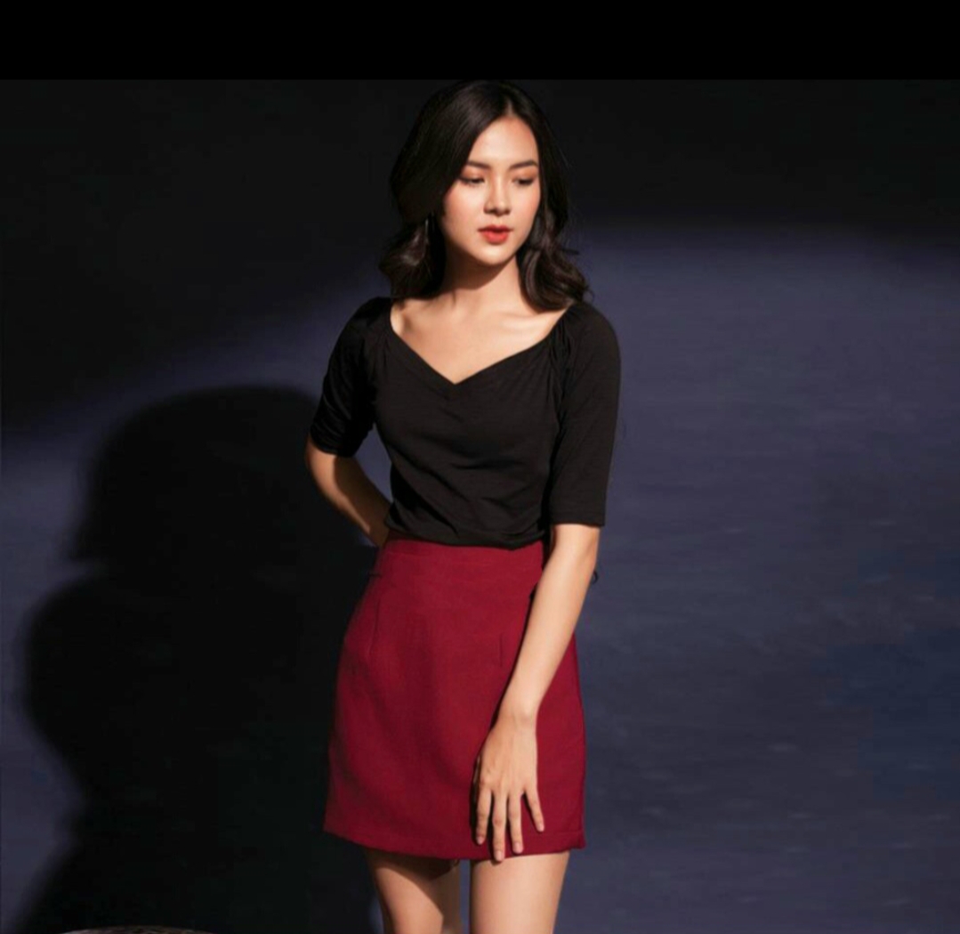 Chân váy ngắn chữ A Ulzzang Quảng Châu VVN27