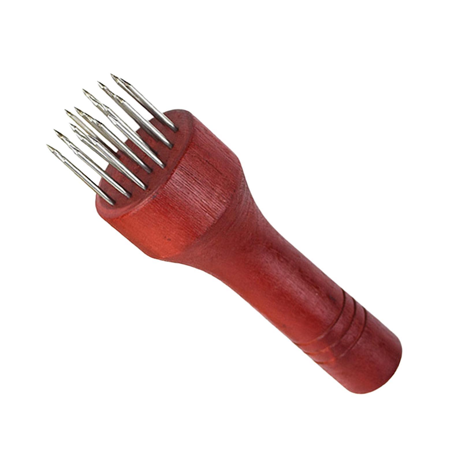 Professional Meat Tenderizer with Wooden Handle for Marinade Turkey Beef