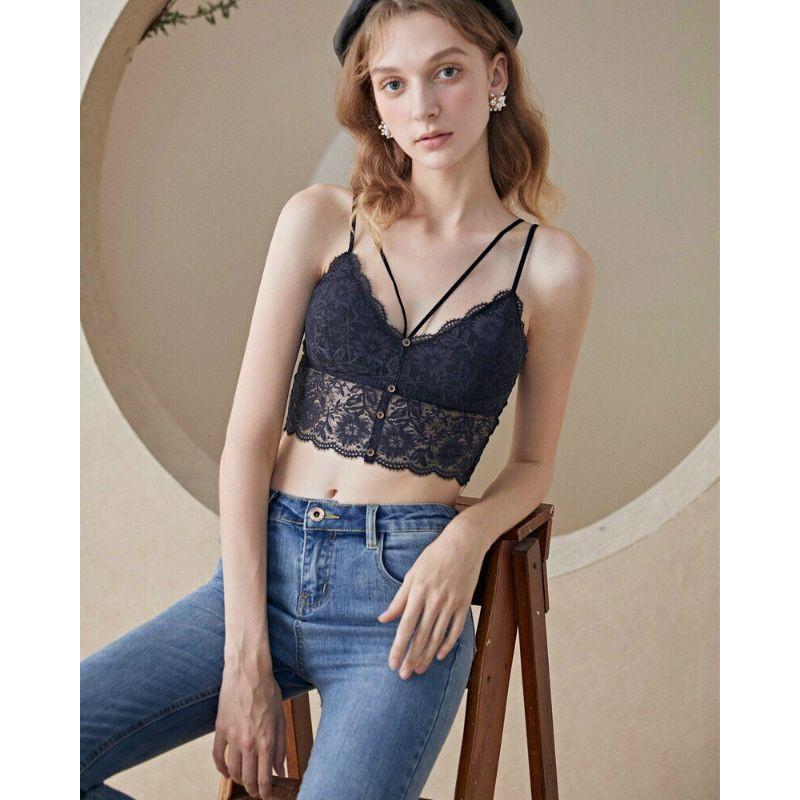 Áo 2 dây ren- bra ren dài mới