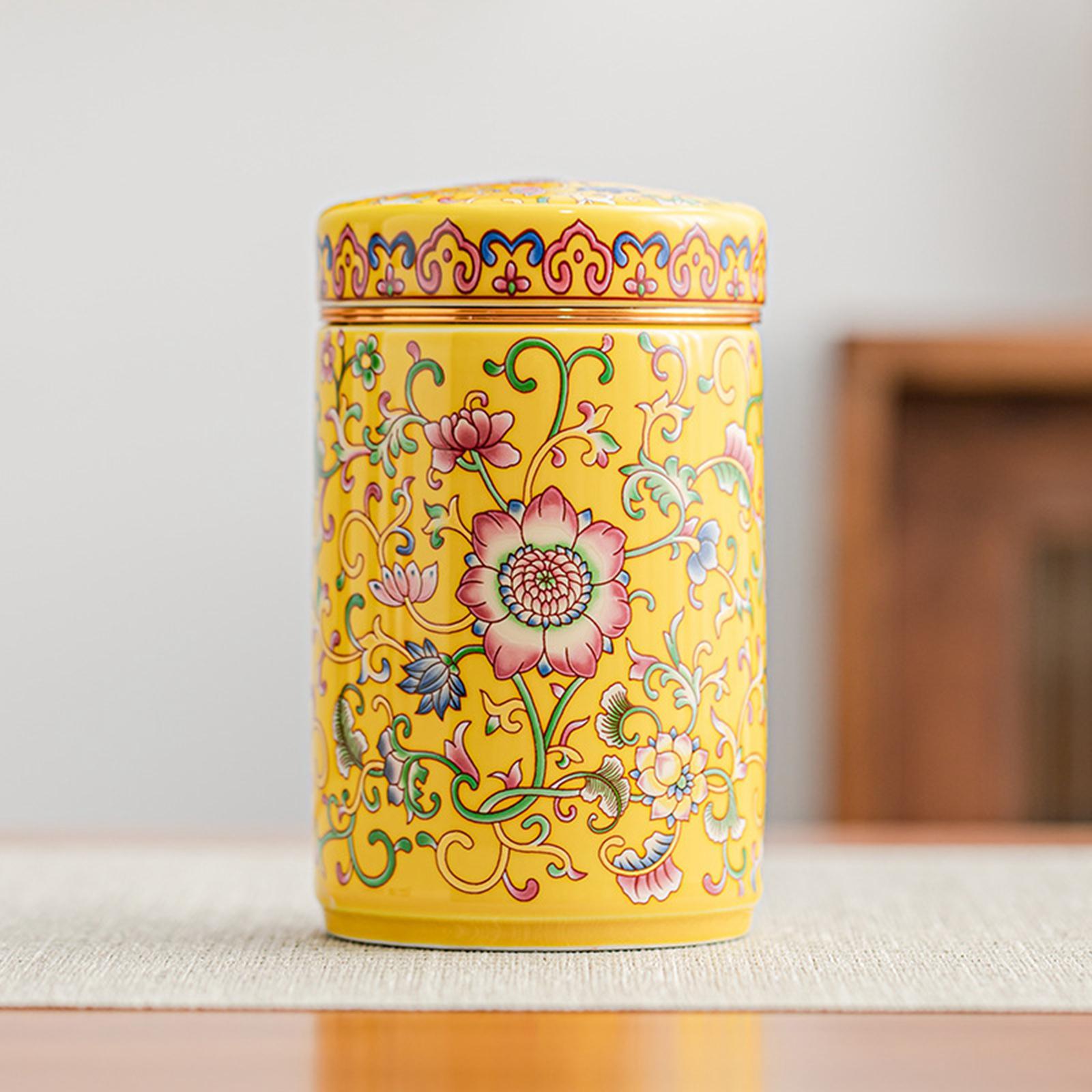 Temple Ginger Jar Tea Canister Decoration Versatile Tea Storage Jar with Lid