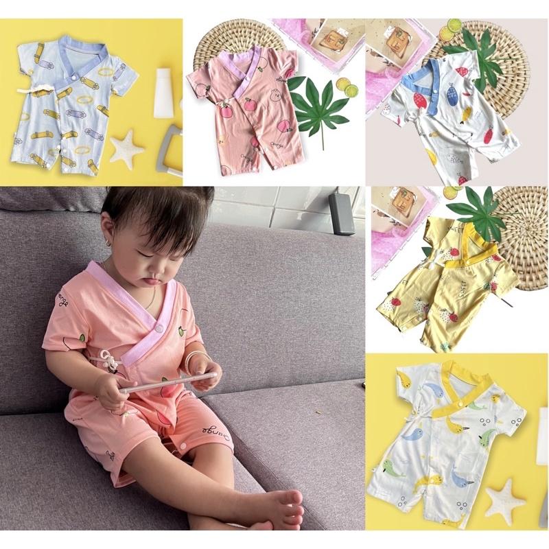 Bộ đồ Yukata body suite sơ sinh PeppyPizza cho bé trai và gái Ss001