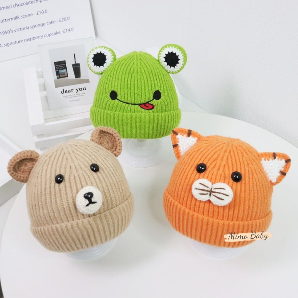 Mũ nón len beanie cho bé đan hình con vật dễ thương ML203 Mimo Baby