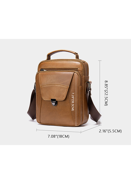 Túi đeo chéo nam Marrant BHM7329 Túi xách tay, da bò nguyên miếng, không bong tróc