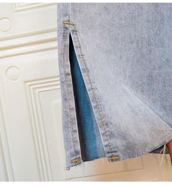 QUẦN JEANS ỐNG RỘNG XẺ Gấu DÁNG DÀI- hình thật chính chủ