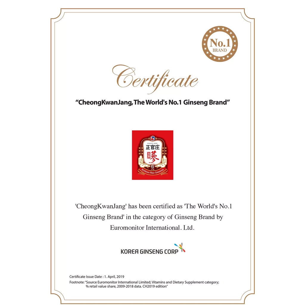 Nước Hồng Sâm Hàn Quốc Pha Sẵn KGC Cheong Kwan Jang Tonic