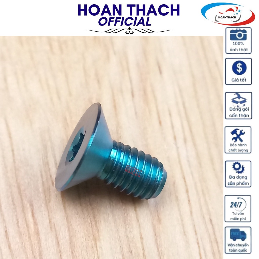 Ốc 6L10 Đầu Âm Xanh Lục Bảo dùng cho nhiều dòng xe SP016446 (giá 1 con)