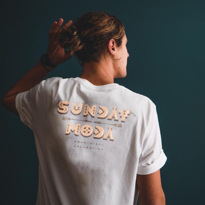 Áo Thun Unisex SUNDAY Moda Mèo thổ dân Trắng Nam Nữ In Hình 100% Cotton - Local Brand Chính Hãng