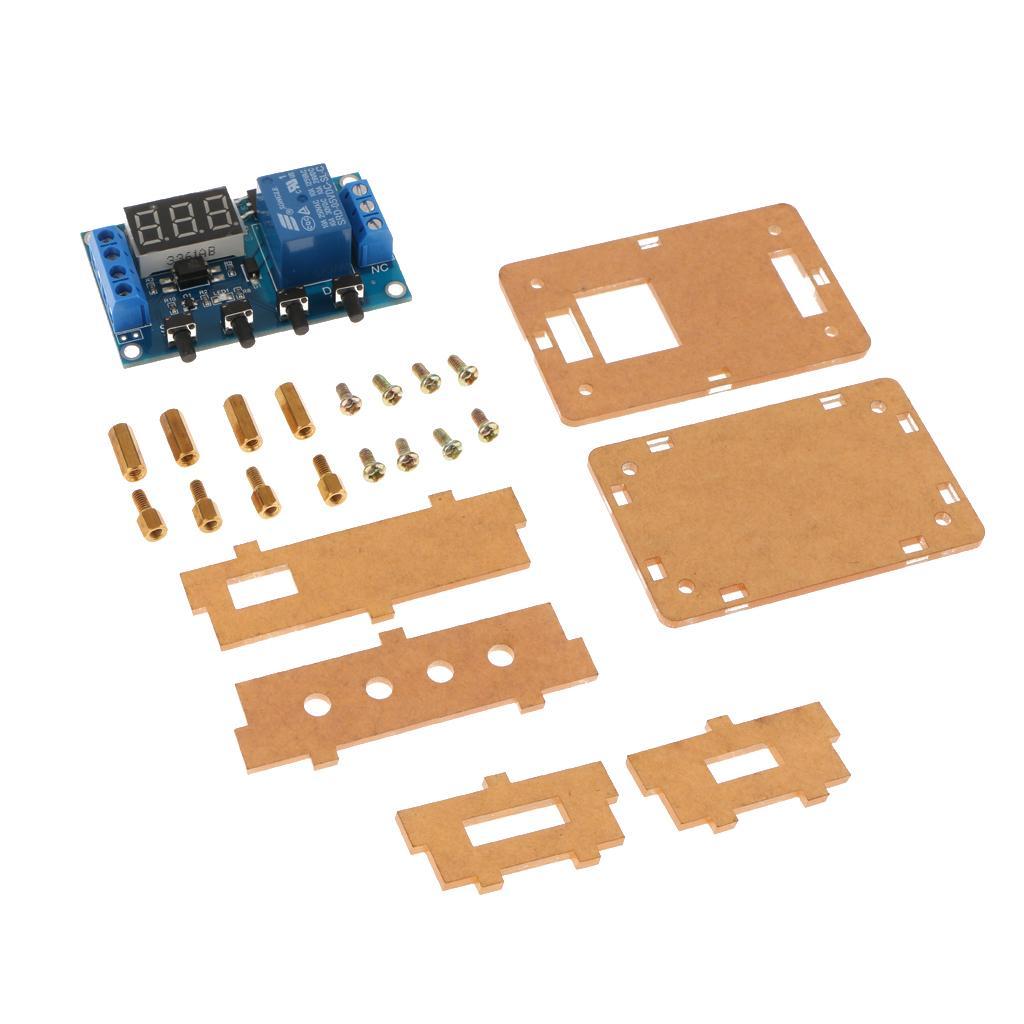 DC 6-30V Adjustable Relay Timer Cycle Module Switch With Clear Cover Trigger Time Delay Circuit Board