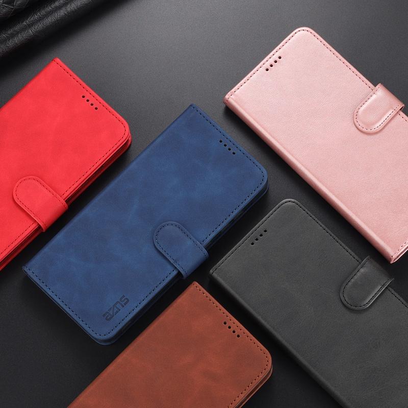 Ốp điện thoại da PU mềm kiểu ví lật có ngăn đựng thẻ cho Samsung Galaxy A22 4G A32 4G 5G A42 A82 A12 A52 A72 5G