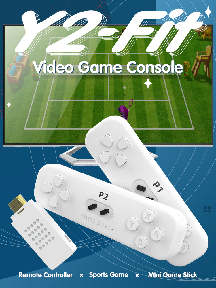 Máy chơi game điện tử HDMI Trò chơi somatosensory  thể dục game điện tử hoạt động trong nhà 800 game NES và 30 game hoạt động thể chất.