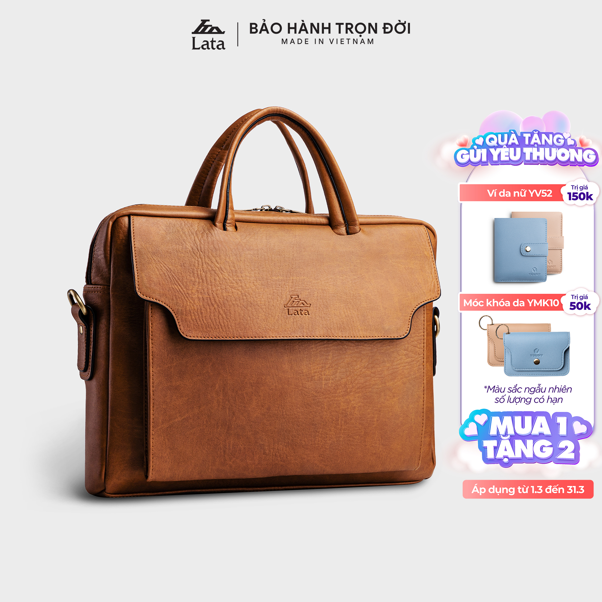 Cặp Công Sở Lata ( Thời trang nam basic - Cặp da CA27 )