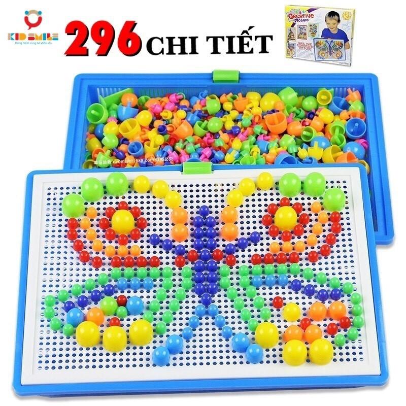 Đồ chơi trẻ em - Trồng nấm, ghim nấm tạo hình từ 296/592 nấm - DOZKIDZ