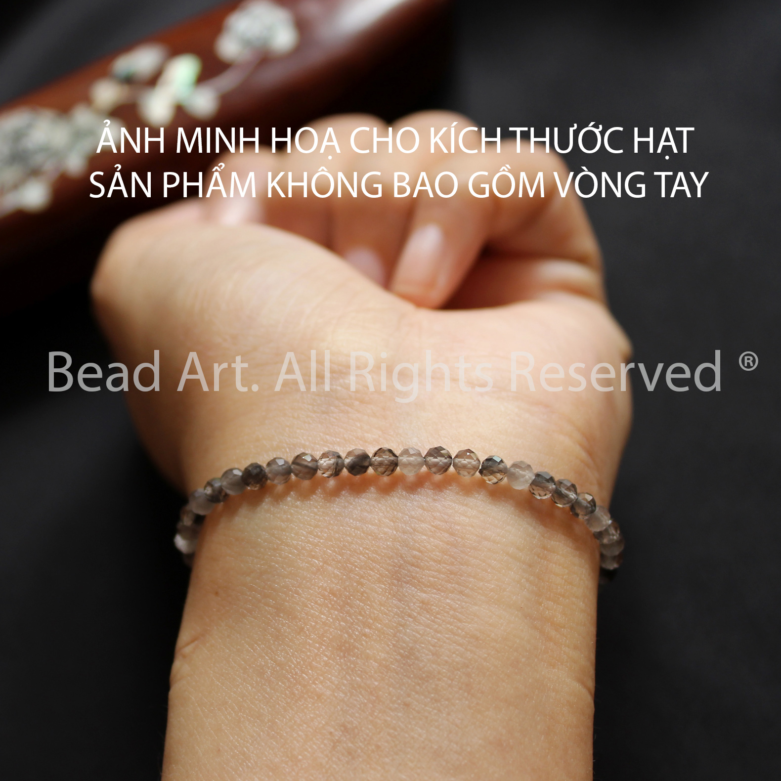 3MM Đá Thạch Anh Khói Nâu Tự Nhiên Giác Cắt, Kim, Thuỷ, Phối Vòng Tay Phong Thuỷ, Chuỗi Hạt, Trang Sức - Bead Art