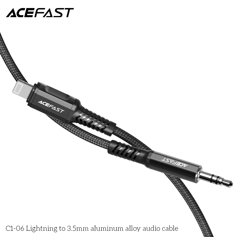 Cáp chuyển âm thanh Acefast Light.ning to 3.5mm MFI (1.2m) - C1-06 Hàng chính hãng Acefast