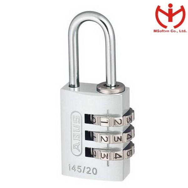 Ổ khóa số ABUS 145/20 thân nhôm rộng 20mm khóa vali hành lý - MSOFT