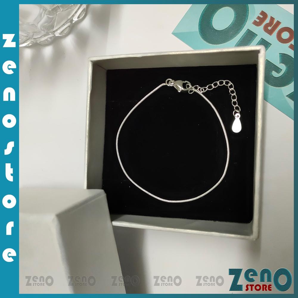 Vòng tay basic ZenO , lắc tay hợp kim bạc 925 và titan