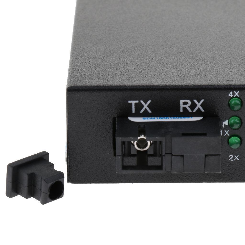 2x 1000M Gigabit Ethernet Optic Fiber Transceiver 25Km RJ45 for 4xHD Cameras