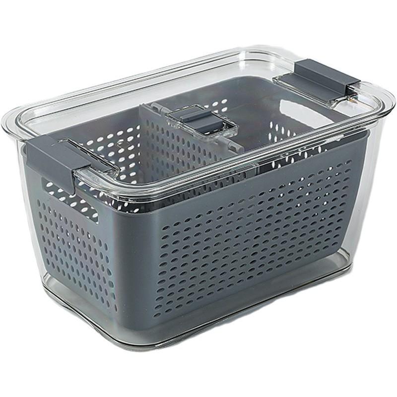 Hộp bảo quản tủ lạnh thực phẩm tủ lạnh Rổ thoát nước hai lớp