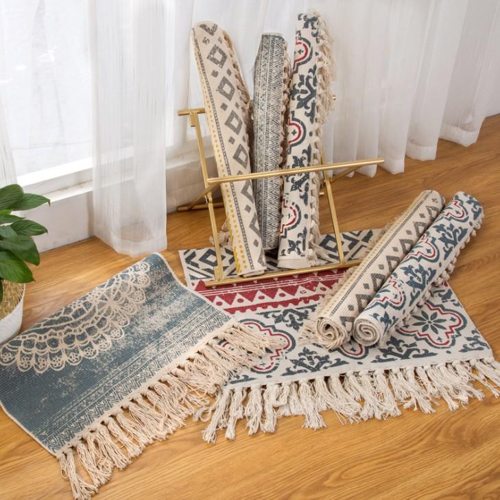 Thảm trải sàn để chân giường vintage 60x90cm
