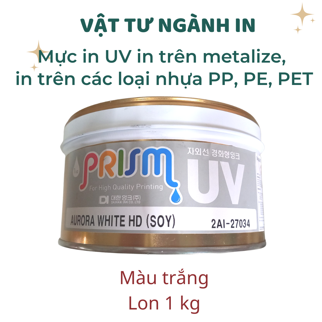 Mực in UV in trên metalize, in trên các loại nhựa PP, PE, PET