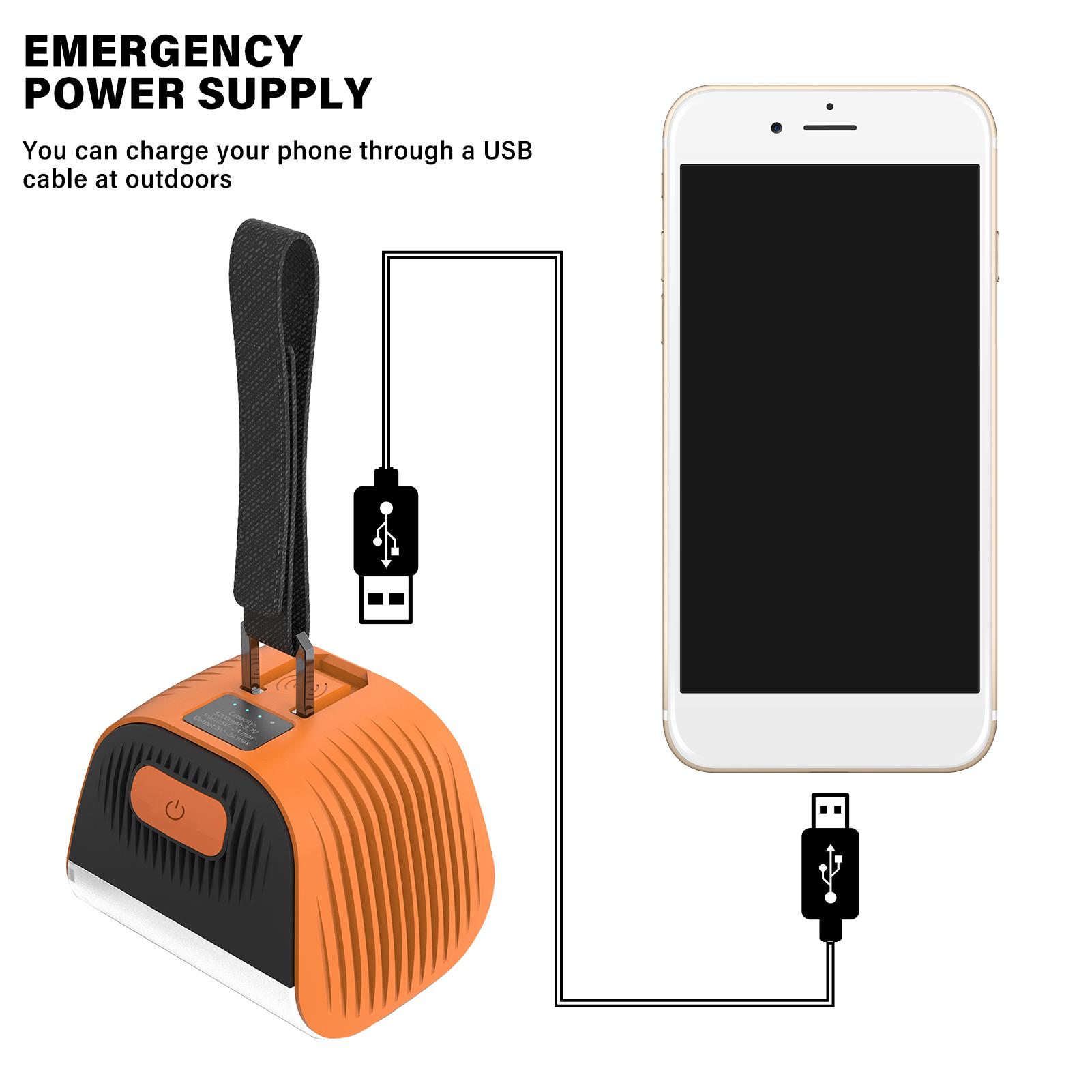 Đèn LED treo ánh sáng dịu nhẹ cắm trại ngoài trời di động không thấm nước usb có thể sạc lại, tiết kiệm năng lượng, siêu nhẹ