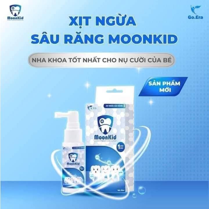 Xịt Ngừa Sâu Răng MOONKID, giảm đau răng, ngăn ngừa sâu răng, hà răng cho bé - 30ml