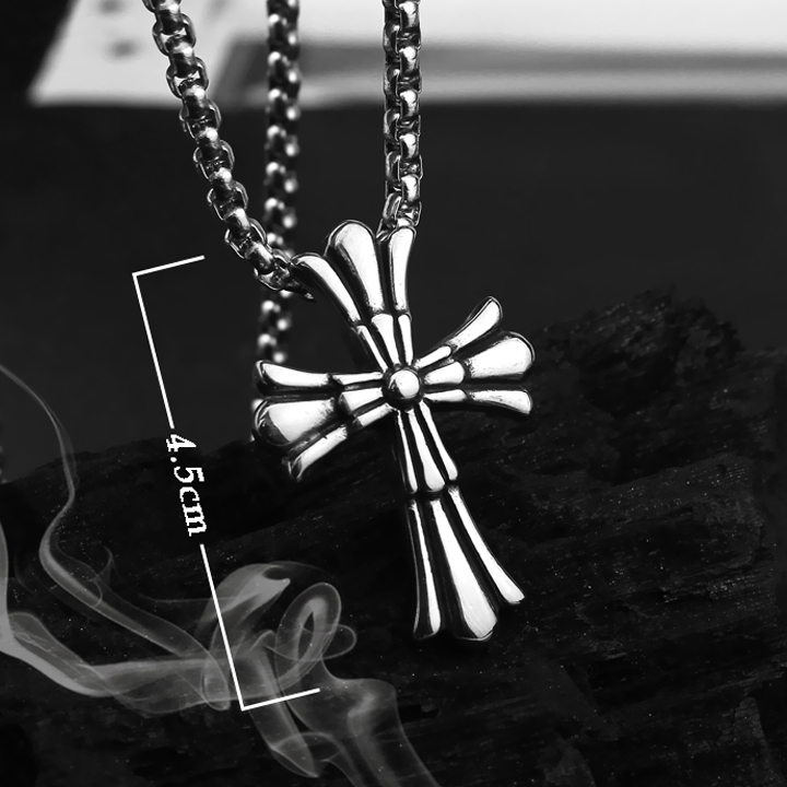 Dây chuyền thánh giá Chrome heart ver2 MDC068 Không đen không gỉ sét