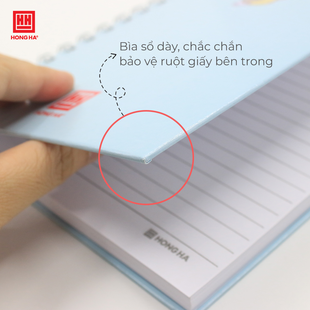 Sổ lò xo kép A5 Hồng Hà 200 trang bìa cứng - 4006