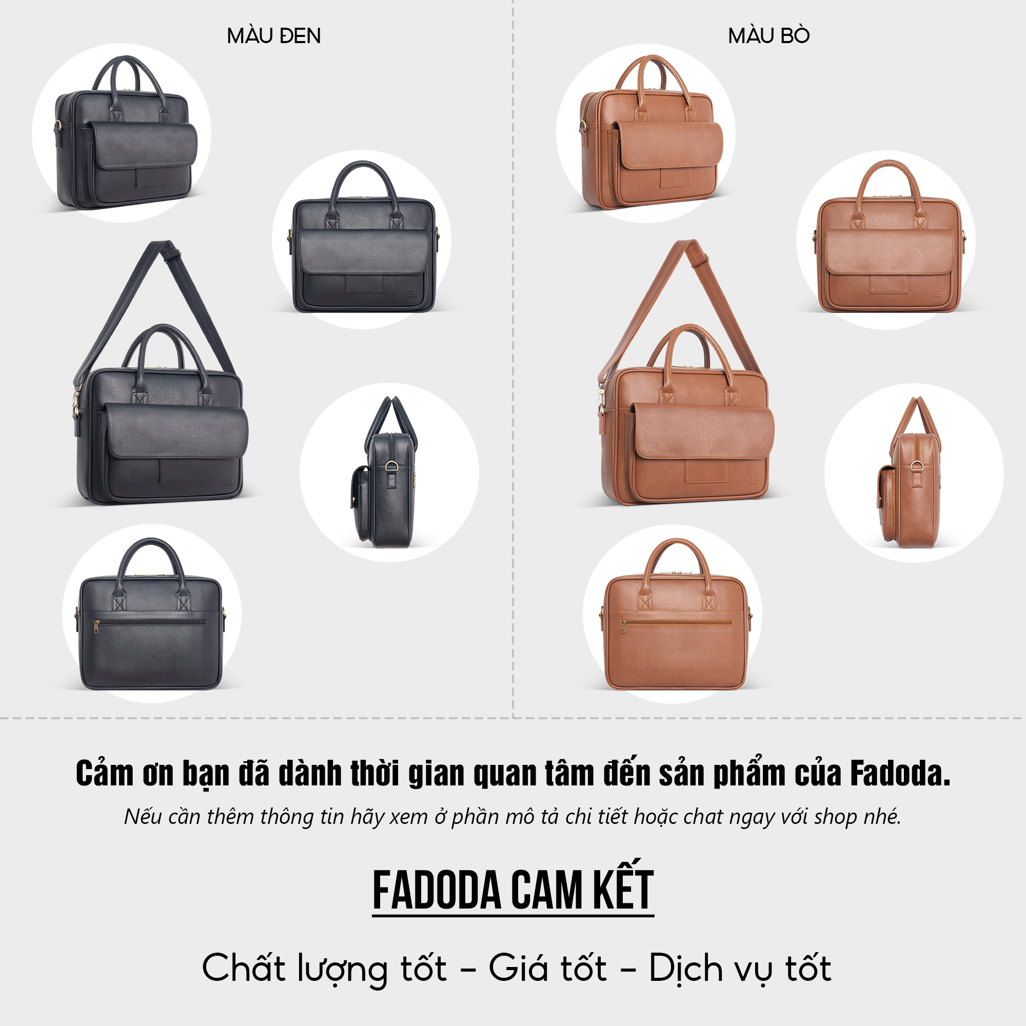 CẶP DA NAM CÔNG SỞ ĐA NĂNG FADODA FCD303