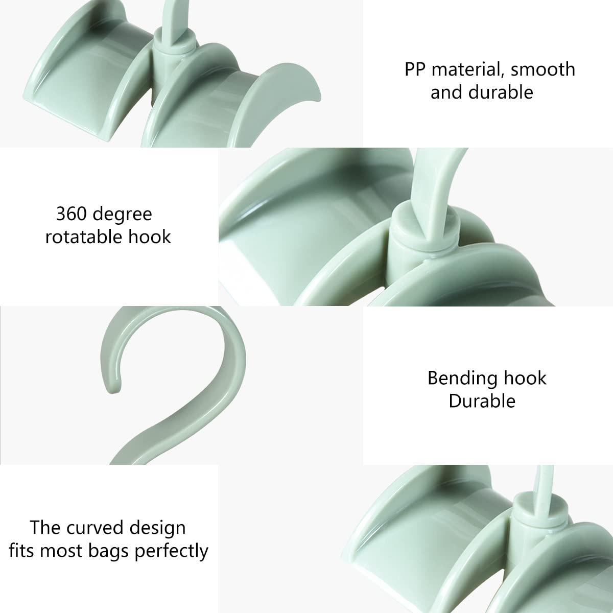 6 miếng giữ túi xách tay cầm, túi xách có thể xoay được giá đỡ giá đỡ giá đỡ tủ quần áo wicker hook pocket pocket boong cho túi đeo tay