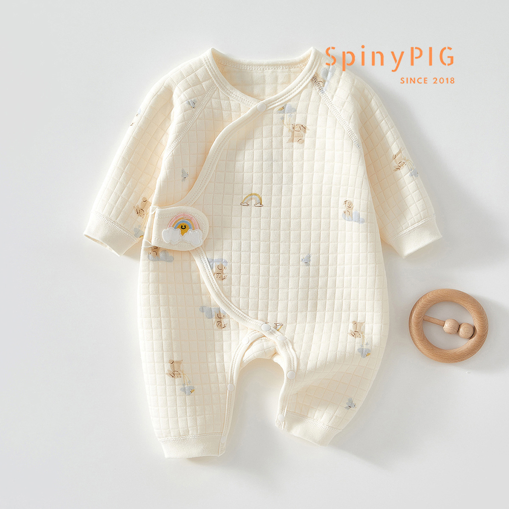 Bộ body cho bé sơ sinh 0-1 tuổi trần bông dài tay cotton nhiều họa tiết cực xinh cho bé trai bé gái mùa đông