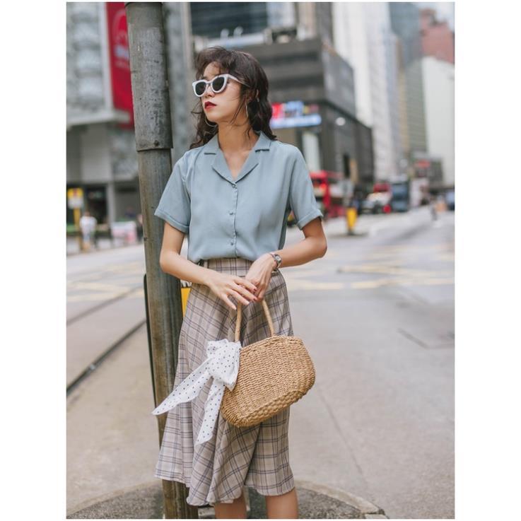 Áo Sơ Mi Nữ Ngắn Tay, Sơ Mi Công Sở Chất Vải Cao Cấp Dáng Suông, Form Chuẩn, Màu Cơ Bản Mặc Tôn Dáng.