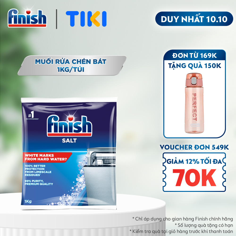 Muối Rửa Chén Bát Finish Salt - Bịch 1KG