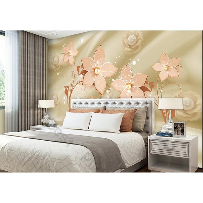 Tranh dán tường Hoa thủy tiên tối giản thanh lịch, tranh dán tường 3d hiện đại MS1166154