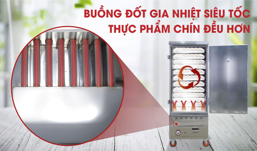 Tủ Hấp Giò Chả, Thực Phẩm 60 Kg Bằng Gas 12 Khay Nhập Khẩu NEWSUN - Hàng Chính Hãng