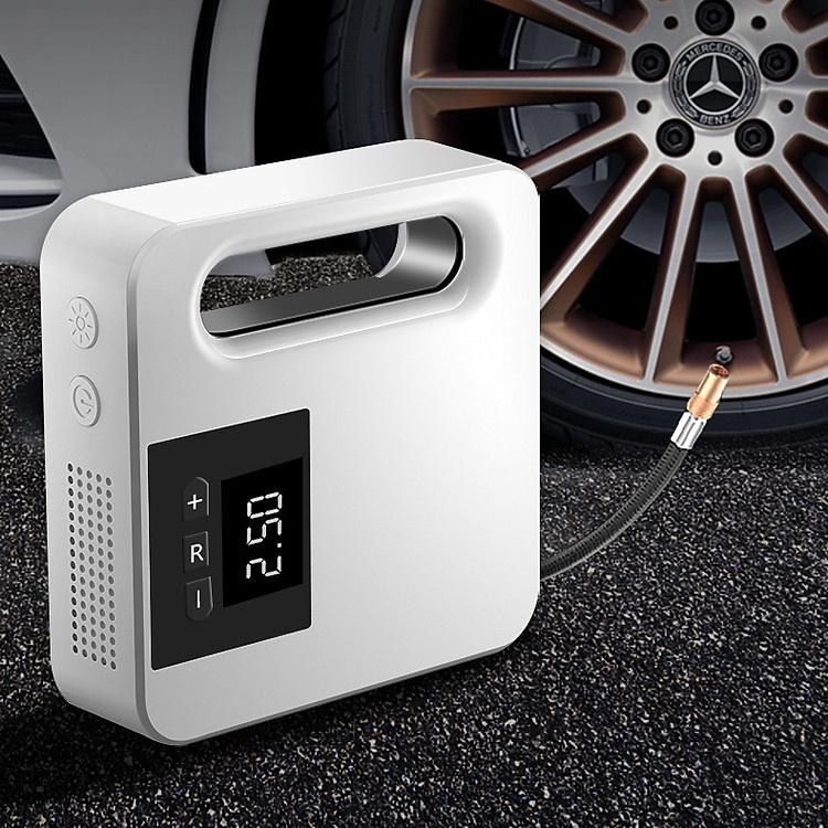Máy Bơm Hơi Xe Hơi Thông Minh 12V Máy Nén Khí Chạy Điện Với Áp Suất Lốp tẩu sạc Màn Hình LCD Máy Bơm Lốp Di Động có đèn