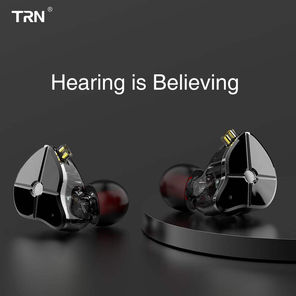 Tai nghe kết hợp với Mic HIFI Màn hình DJ nhét tai thể thao có 2 chân 0,75mm TRN ST1 1DD 1BA có mic