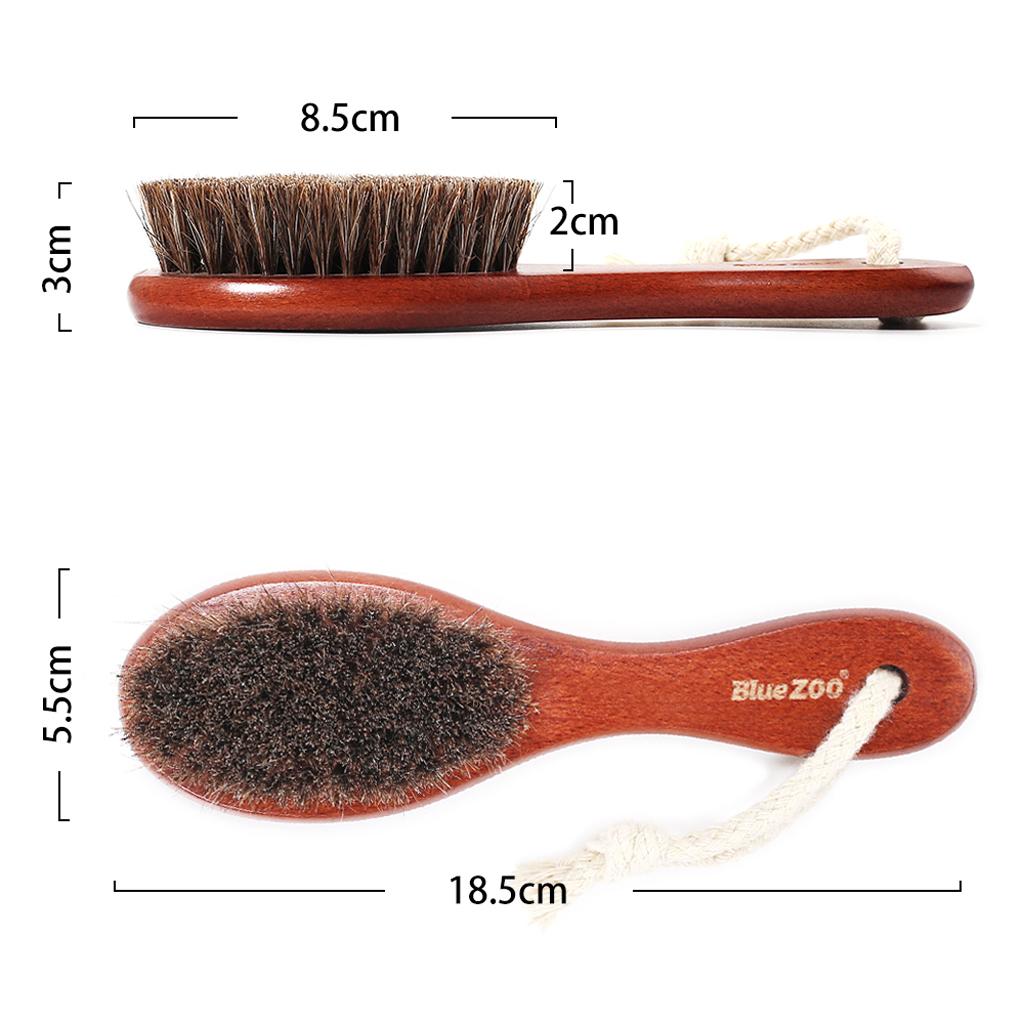 2 Pieces Mini Wooden Handle Beard Grooming Brush Styling Tool Skin Care