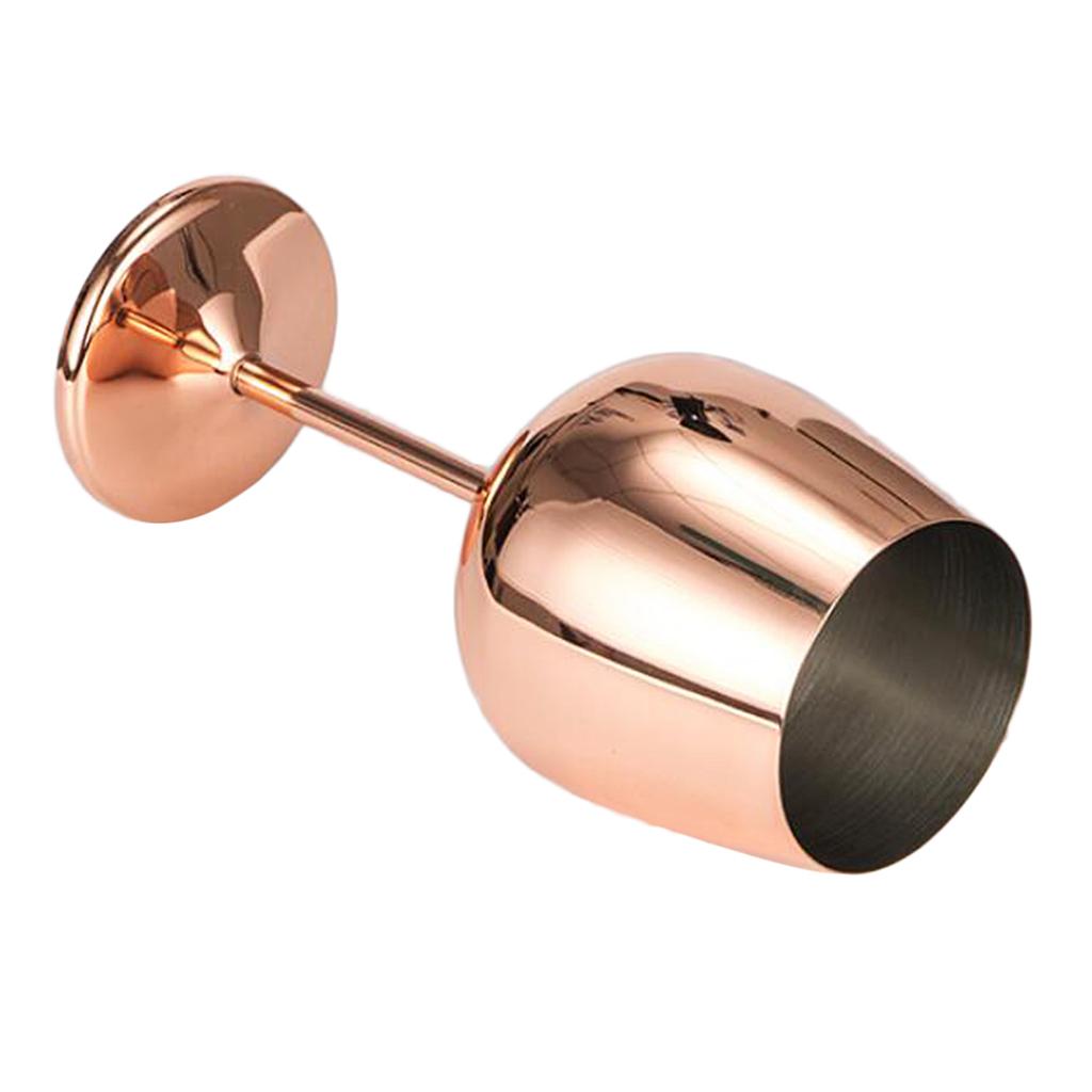 3Pcs Stainless Steel Wine Glasses Red Wine Goblets Champagne Bar Rose Gold