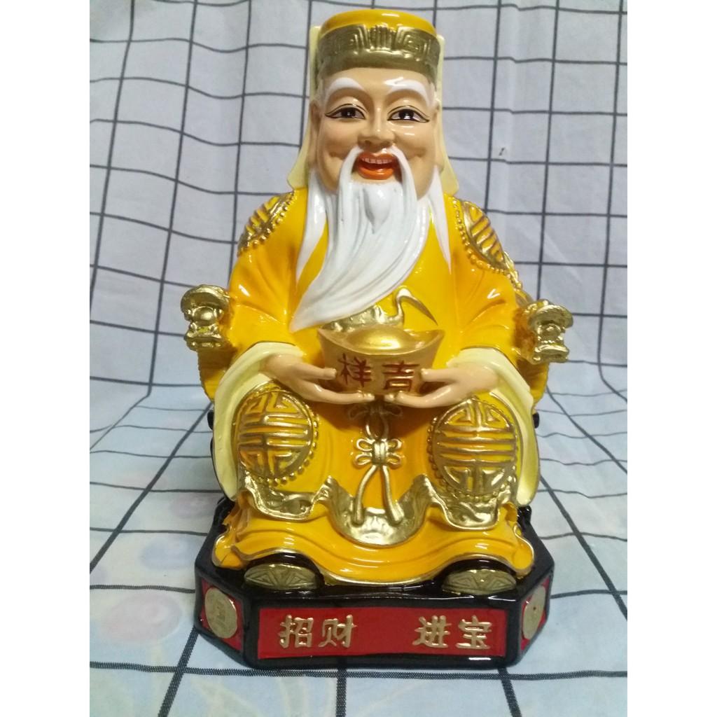 Bộ tượng thờ Ông Địa-Thần Tài đá _cao 20cm