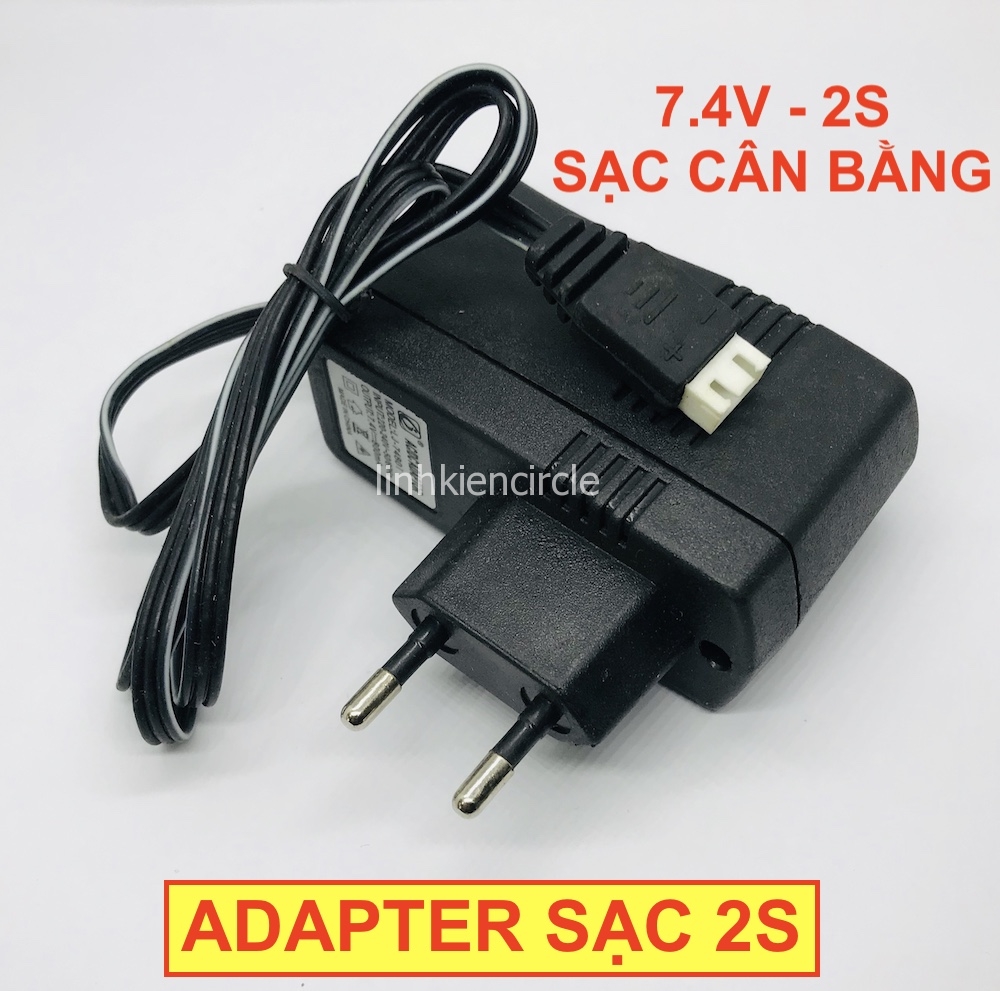 Sạc pin adapter 2s 7.4V sạc cổng cân bằng có đèn báo - LK0321