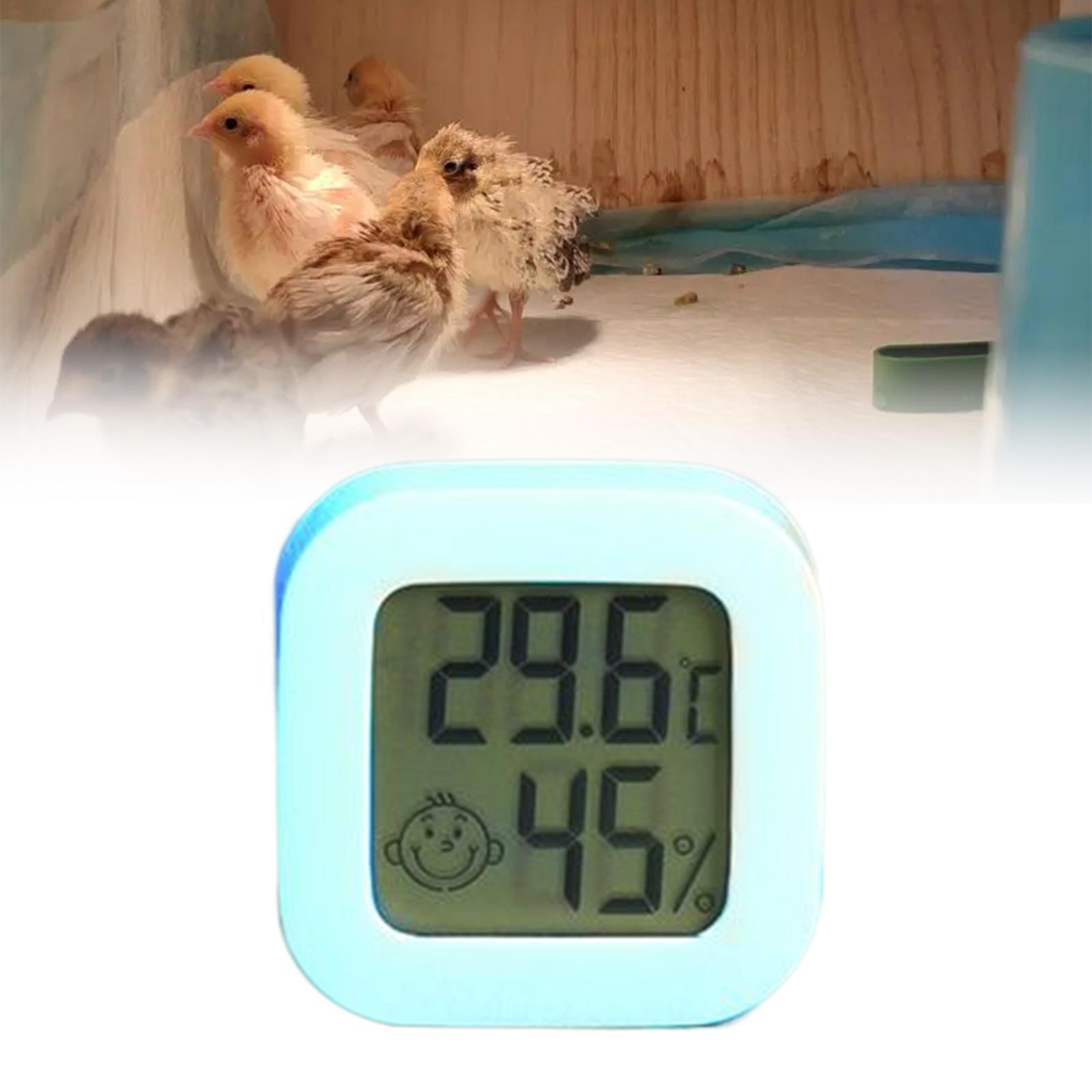 Portable Thermohygrometer LCD Convenient for Home Indoor Chicken Supplies