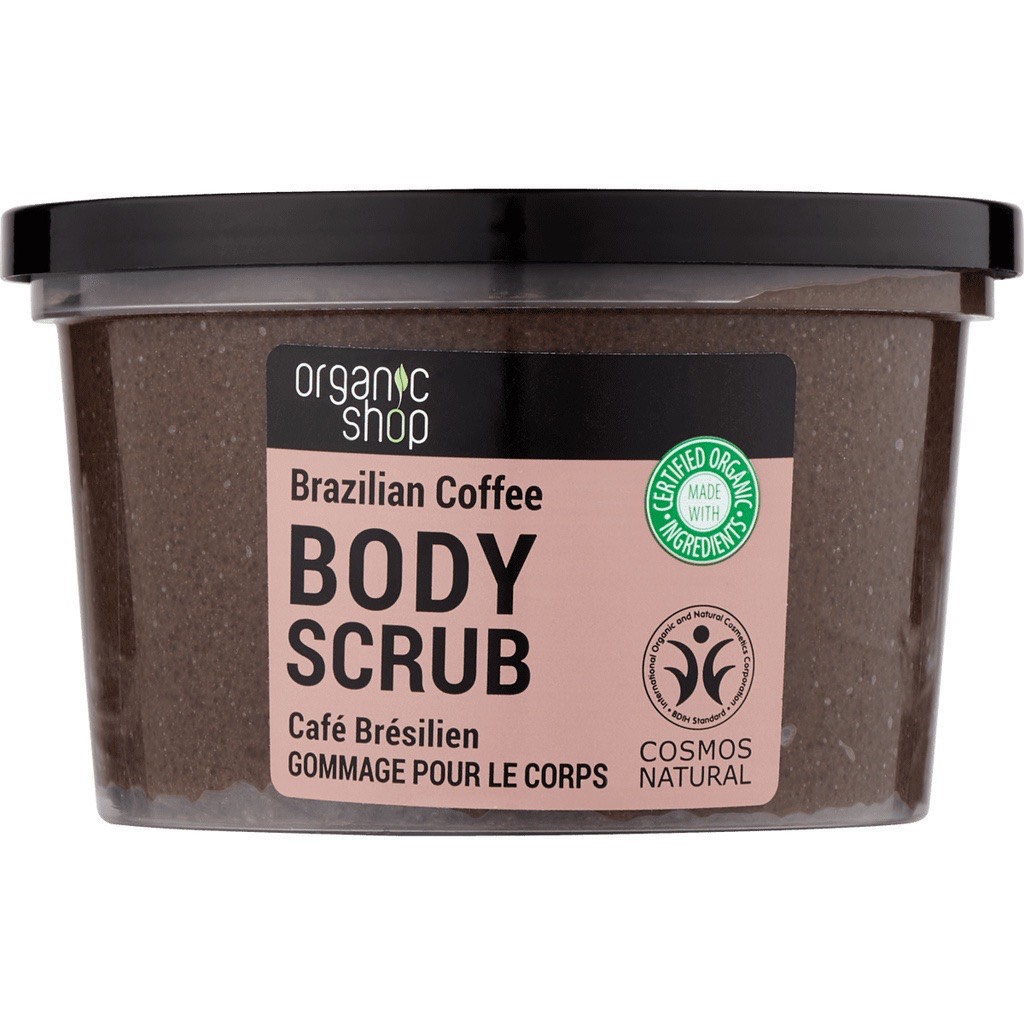 Scrub Organic Coffee &amp; Sugar Body 0RGANIC SHOP Tẩy tế bào chết giảm mụn lưng, mụn toàn thân 250ml