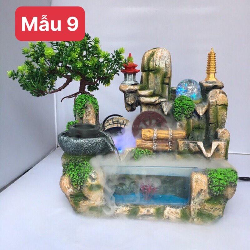 Thác nước phong thủy tiều cảnh Hòn Non bộ, bể cá mini (KO KÈM KHÓI. KHÓI ĐẶT THÊM)
