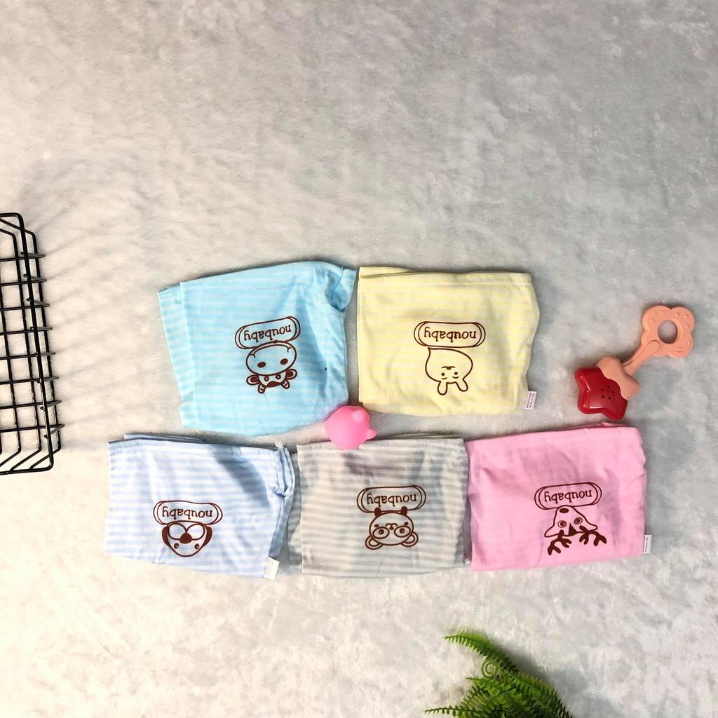 Set 5 quần đùi cotton kẻ hình gấu đẹp cho bé 3-15kg