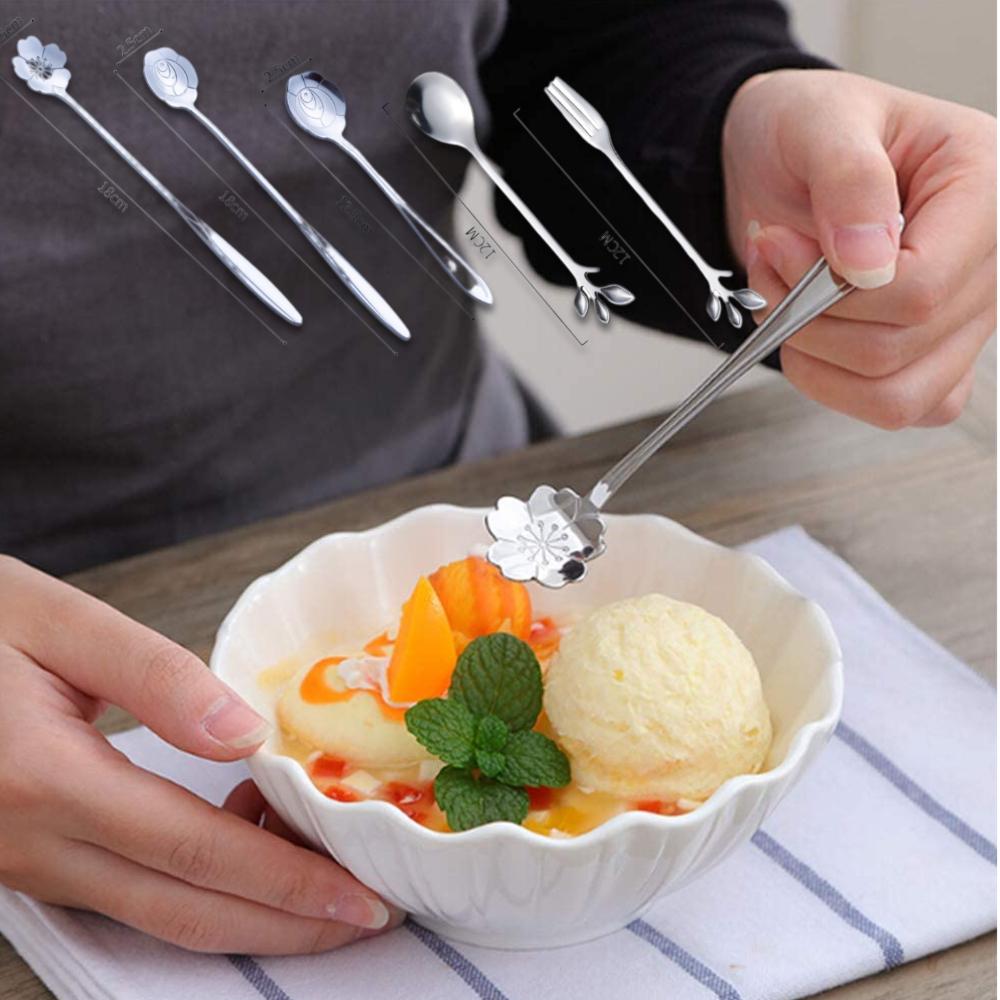 Muỗng uống cà phê bằng thép không gỉ kiểu dáng vintage