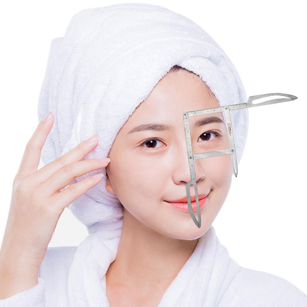 Stainless Caliper Microblading Tool Flexible Removable Ruler Arm Ratio Measure Caliper Ruler