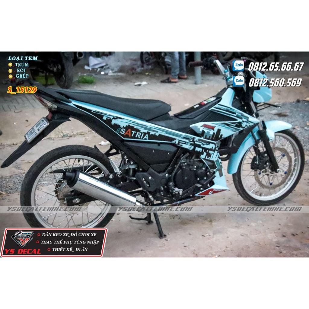 Tem rời Satria xanh đen